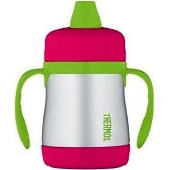 Thermos taza Junior con mango, plata/rosa, 210 ml, 102810,0