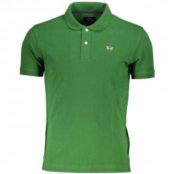 La Martina Green Cotton Polo Shirt - XXL