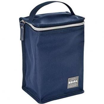 Beaba - Bolsa isotérmica para comida, color azul marino y plateado