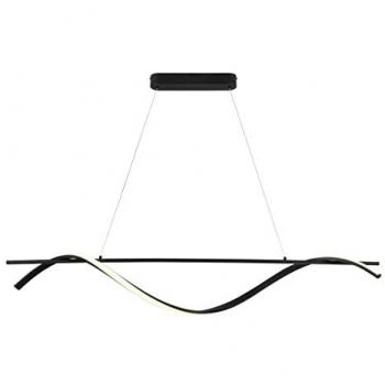 Lámpara Boa Negro - Lámpara de diseño moderno, estructura en color negro, material metálico, base estable, ideal para iluminación decorativa y funcional, altura ajustable