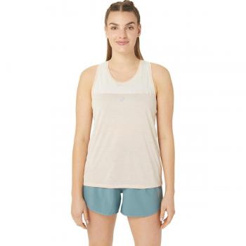 Camiseta sin mangas Asics Race para mujer en color blanco, talla S