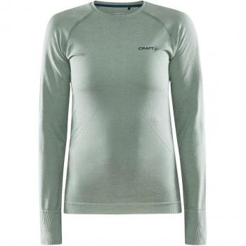 Camiseta de compresión para mujer Craft Core Dry Active Comfort manga larga verde claro S