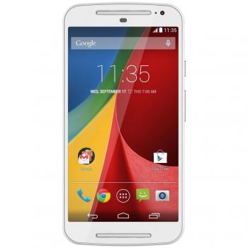 Motorola Moto G - Smartphone Android de 2nda Generación, Pantalla 5, Cámara 8MP, Quad-Core 1.2 GHz, Memoria Interna 8GB, RAM 1GB, Dual SIM - Color Blanco