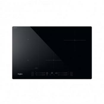 Placa de Inducción Empotrada Whirlpool WL S2177 CPNE, 4 Fuegos, 77 cm, Vitrocerámica, Tecnología FlexiCook, Color Negro