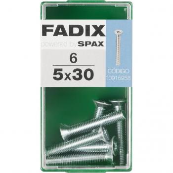Tornillo Métrica Cabeza Plana M5 x 30 mm - Caja 6 Uds
