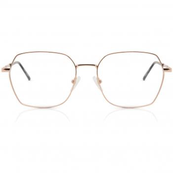 Gafas Anti-Azules Geometric Montuta Completa Metálico Rose-Dorados Armazones para Mujer - SmartBuy Collection
