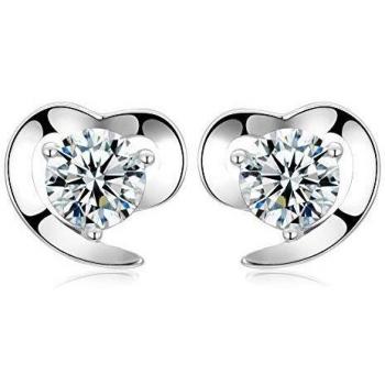 Pendientes mujer pequeños Love Heart Cubic Zirconia Studs Set de pendientes