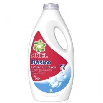 Ariel Basico - Detergente Ariel Basico Limpio y Fresco Pack 4 x 31 - 124 lavados