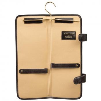 Maxwell Scott® Corbatero negro en elegante cuero Italiano