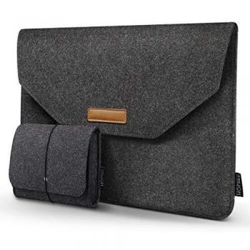 HOMIEE Funda para portátil de 15,4-15,6 Pulgadas con Estuche Adicional y Almohadilla para el ratón, maletín para Tableta de Fieltro Bolsa de Transporte con Bolsillos, para portátil de 15,6 Pulgadas