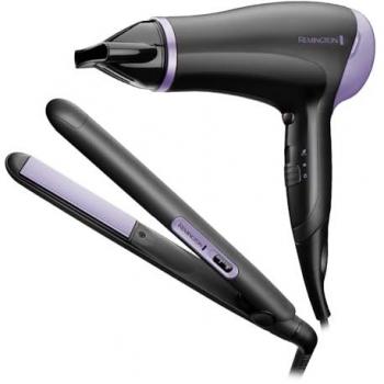 Set de Secador y Plancha de Pelo Remington Style Essentials 2000W Iónico y Cerámico