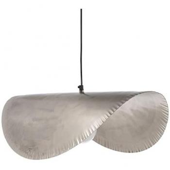 Lámpara de Techo Plateada de Aluminio con Pantalla Martelada 62x34x30 cm 220-240 V