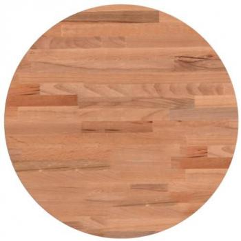 Tablero redondo de madera maciza de haya Ø40x4 cm Marrón