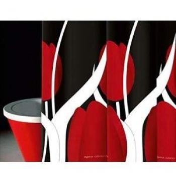Gedy - Cortina G-Olanda Negro/Blanco/Rojo 240X200