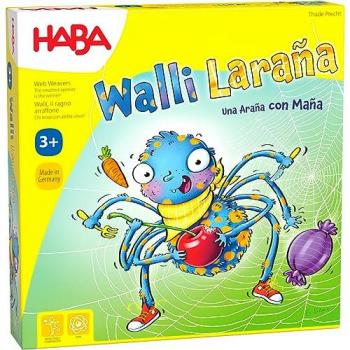 Juego Infantil de Mesa HABA Walli Laraña 2022, dimensiones 23x16x5 cm, adecuado para niños mayores de 3 años, diseñado para desarrollar la motricidad