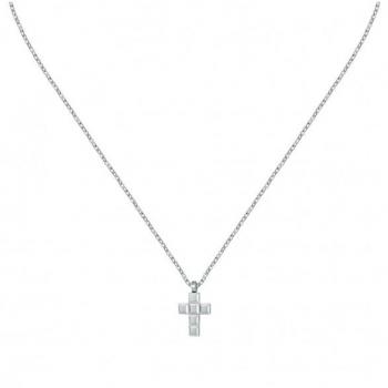 Collar Morellato Motown de acero inoxidable para hombre con diseño de cruz - SALS77