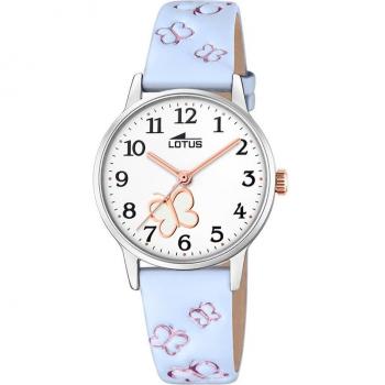 Reloj Lotus Junior 18864/3 para Niña con Esfera Blanca y Correa de Piel Azul