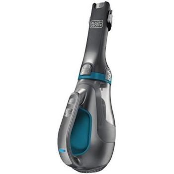 Black & Decker DV-1015-EL - Recoge todo ciclónico, 10.8 V, batería litio, sólidos, color gris y azul