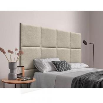 Cabecero de Terciopelo Liso Alta Gama Moderno Acolchado para Cama (Rosa, 90x50)