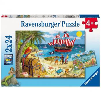 Puzzle Infantil Piratas y Sirenas Ravensburger 24 Piezas 3x19x27 Cms