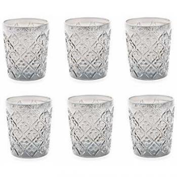 Villa d'Este Home Tivoli Marrakech Juego de 6 Vasos Transparentes, Cristal, 240 ml