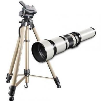 Walimex 15118 - Trípode completo con objetivo Nikon AF/MF