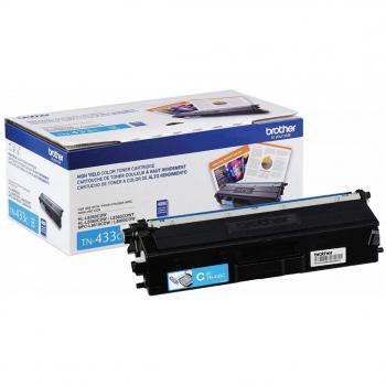 Brother TN433C Cyan Original High Capacity Toner Cartridge, 4000 Pages Yield