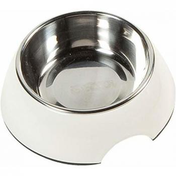 Comedero Blanco de Acero Inoxidable para Mascotas Royal Rondo 350ml