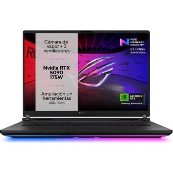 Portátil Gaming ASUS ROG Strix SCAR 18 - 18 WQXGA 240Hz, Intel Core Ultra 9 275HX, 64GB RAM, 2TB SSD, GeForce RTX 5090,