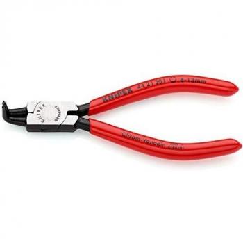 Alicate KNIPEX 44 21 J01 para circlips internos de 8 a 13 mm, con puntas curvadas y recubrimiento plástico