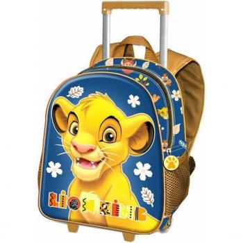 Mochila Trolley 3D Little Face El Rey León Disney, 34cm Azul