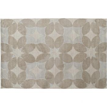 Alfombra Beige con Círculos (120 x 180 x 0.9 cm)