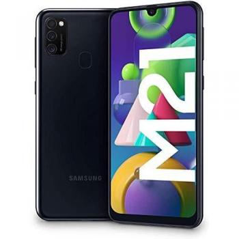 Samsung Galaxy M21 - Smartphone Dual SIM de 6.4 sAMOLED FHD+, Triple Cámara 48 MP, 4 GB RAM, 64 GB ROM Ampliables, Batería 6000 mAh, Android, Versión Española, Color Negro