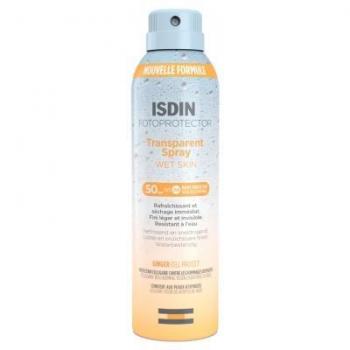 Fotoprotector ISDIN Transparent Wet Skin SPF 50 - Protector solar Corporal, Spray transparente - 250 ml