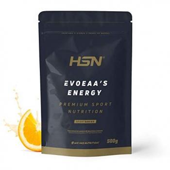 Aminoácidos Esenciales en Polvo HSN Evoeaa's Energy Sabor Naranja 500 g | 9 EAAs, Cafeína, Extractos Herbales, Vitaminas y Minerales