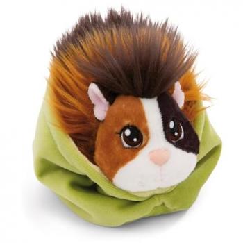 Peluche NICI Cerdito de Indias Espresso-Caramel en Cesta Verde 12 cm - Peluche mullido, ideal para abrazar, jugar y amar
