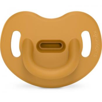 Chupete Anatomical Sx Pro 0-6 Meses Colour Essence Bright Mustard Suavinex 1 Ud, Tetina de Silicona Súper Blandita y Flexible, Ideal para Dormir