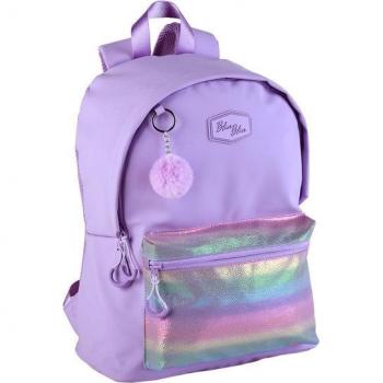 Mochila Escolar Americana Blin-Blin Arcoiris con compartimento para portátil, color rosa