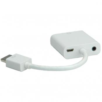 Adaptador HDMI a VGA 0.15m - Conector Macho a Hembra, Compatible con Audio y Video