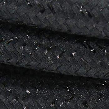 Cable textil seda - 3 m - Negro brillante