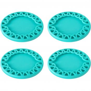 Vigar Maid Pack de Posavasos para Copa Acero y Silicona Magenta 8.5x8.5x0.6 cm pack de 4