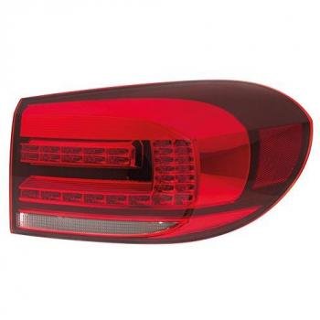 Luz trasera HELLA 2SD 011 715-051, piloto trasero con lente rojo y blanco, iluminación LED, diseño compacto, resistente al agua y a los impactos, homologación ECE
