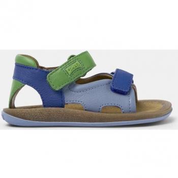 CAMPER Twins - Sandals for First Walkers - Blue/Green, Size 22/5.5, Smooth Leather