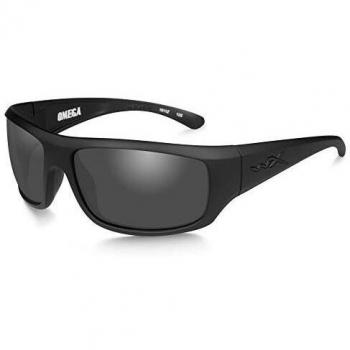 Wiley X WX Omega Tactical Sunglasses - Matte Black, Polarized, Anti-Fog, Scratch-Resistant