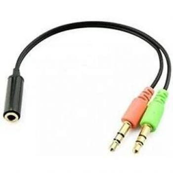 Phoenix Technologies - Cable Conversor Adaptador de Audio de Jack 4 Pines Hembra a 2 Jack 3.5