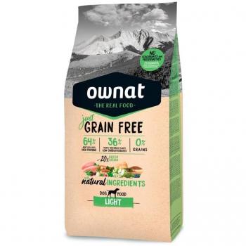 Ownat Just Grain Free Light - Pienso para Perros Adultos, Control de Peso, Alto Contenido en Carnes, Sin Cereales, 3 KG
