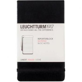 Bloc de Notas Reporter A6 Tapa Dura Rayado Negro Leuchtturm1917