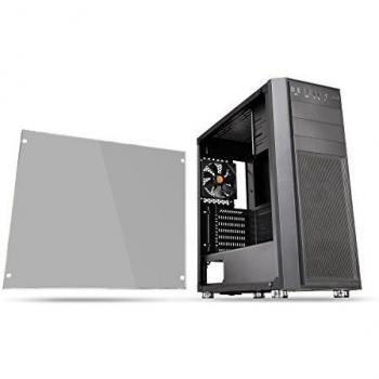 Thermaltake Versa H26 TG Tempered Glass - Caja Mediana Cuenta con una Ventana de Vidrio Templado, Color Negro