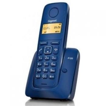 Teléfono Inalámbrico DECT Gigaset A120 con Identificador de Llamadas y Pantalla Iluminada, Color Azul