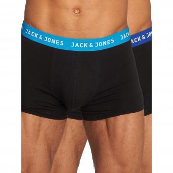 Jack & Jones Men's Jacrich Trunks - 2 Pack Boxer Shorts, Blue, Size L